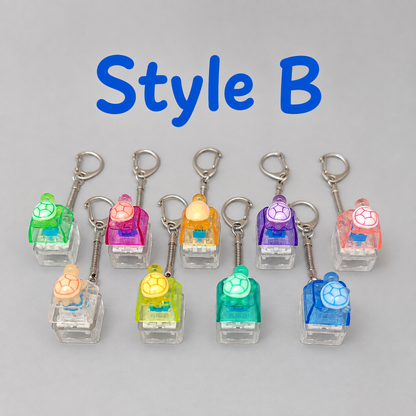 3D Turtle Fidget Keychain – Single-Button Pressable Stress Relief Bag Charm