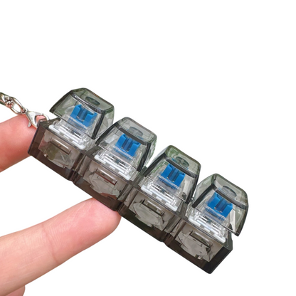 Transparent Click Button Fidget Keychain Stress Relief Multiple Colors