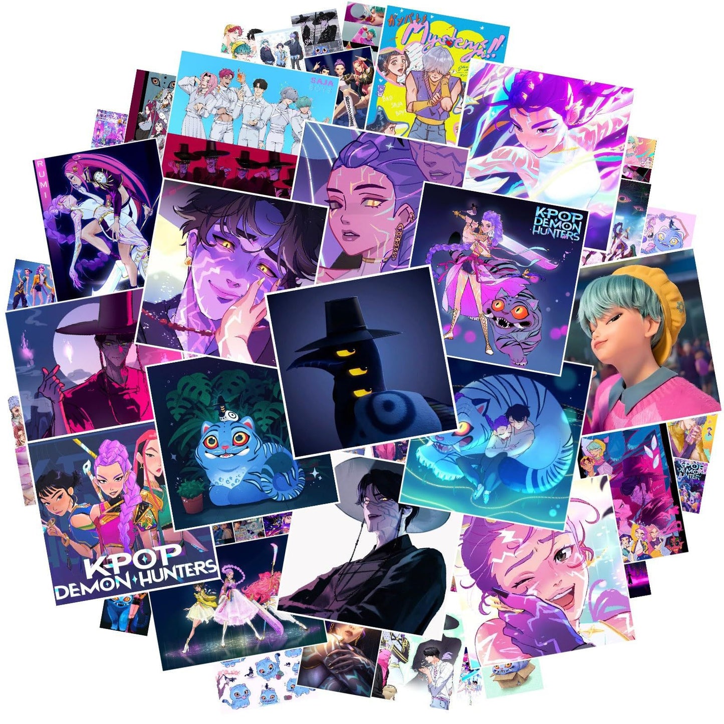 KPOP Huntrix Demon Hunter Girl & Boy Stickers Cartoon Character Decals DIY Scrapbooking & Craft Supplies