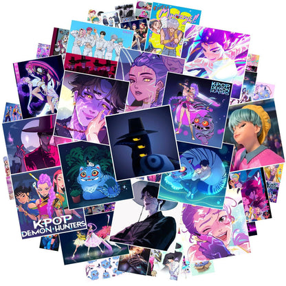 KPOP Huntrix Demon Hunter Girl & Boy Stickers Cartoon Character Decals DIY Scrapbooking & Craft Supplies