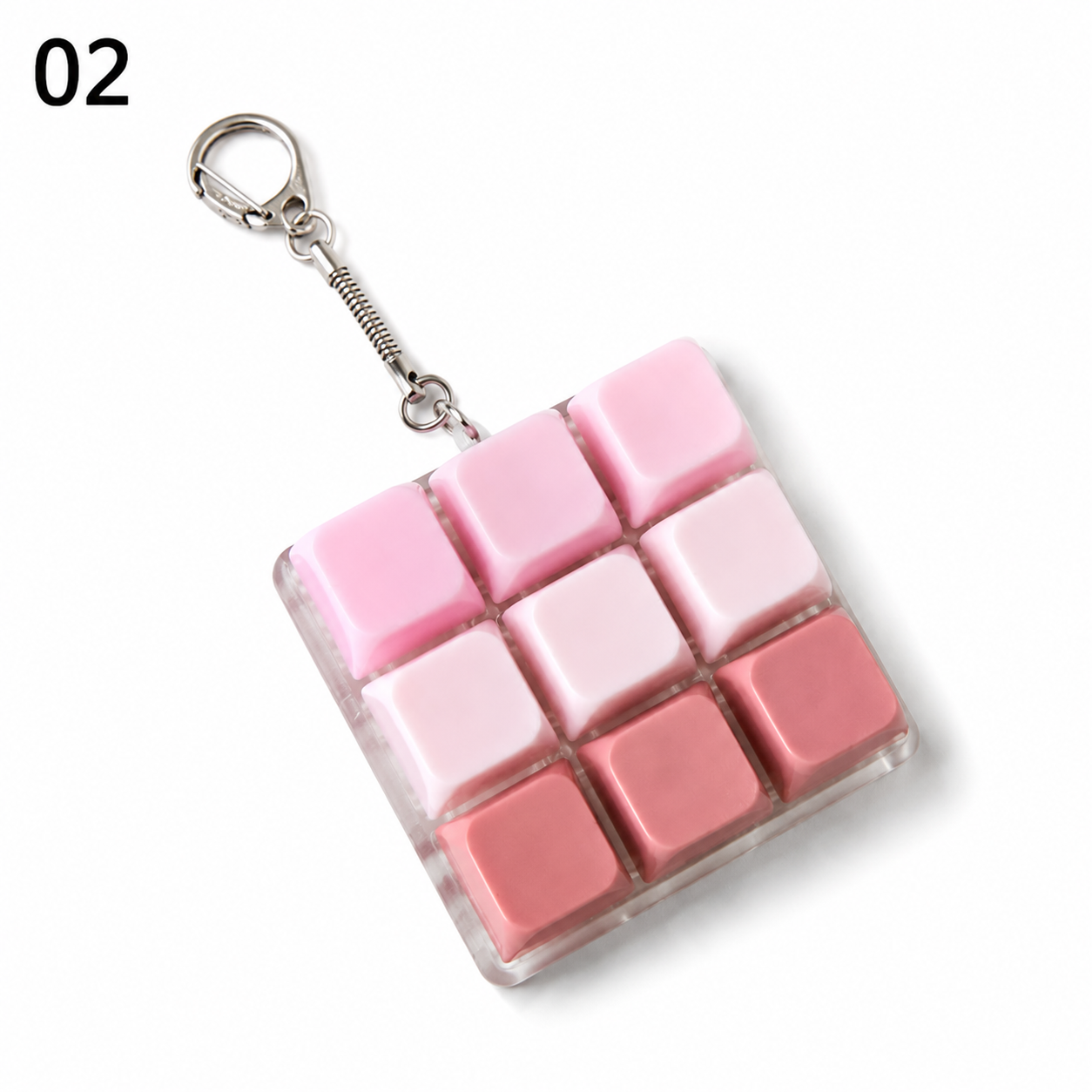 Trending 9-Key Fidget Click Button Fidget Keychain Stress Relief Multiple Colors