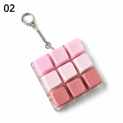 Trending 9-Key Fidget Click Button Fidget Keychain Stress Relief Multiple Colors
