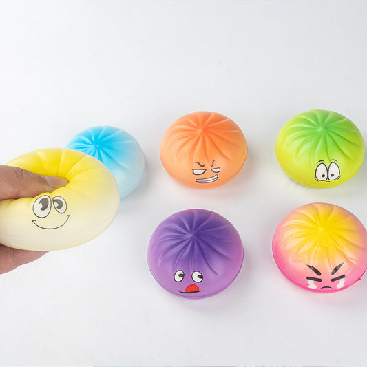 Cartoon Emoji Jumbo Mystery Squishy Dumpling Realistic Steamed Bun Stress Relief Squeeze Toy