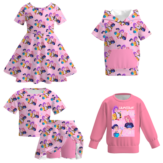 Girls "KPop Demon Hunters" Themed Fashion Pink Collection