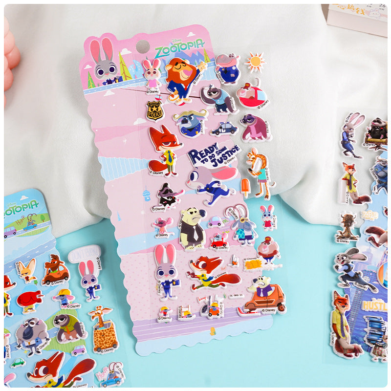 Nick Judy 3D Puffy Stickers Kids Cartoon Layered DIY Anime Movie Merchandise Stickers