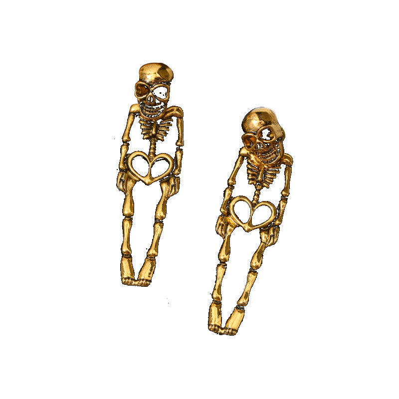 Spooky Halloween Creepy Skull Spider Pumpkin Ghost Cat Dangle Earrings