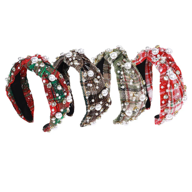 Girls Christmas Pearl Fashion Headband Accessories