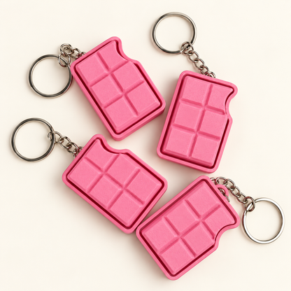 3D Printed Chocolate Bar Fidget Clicker Keychain & Bag Charm