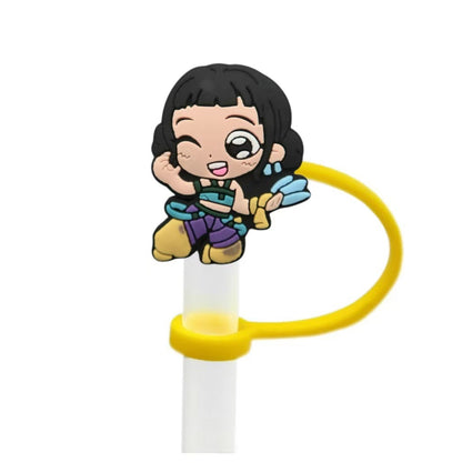 K-Pop Demon Hunters Straw Topper Fits 10mm Large Tumbler Straws Reusable Dust Cap