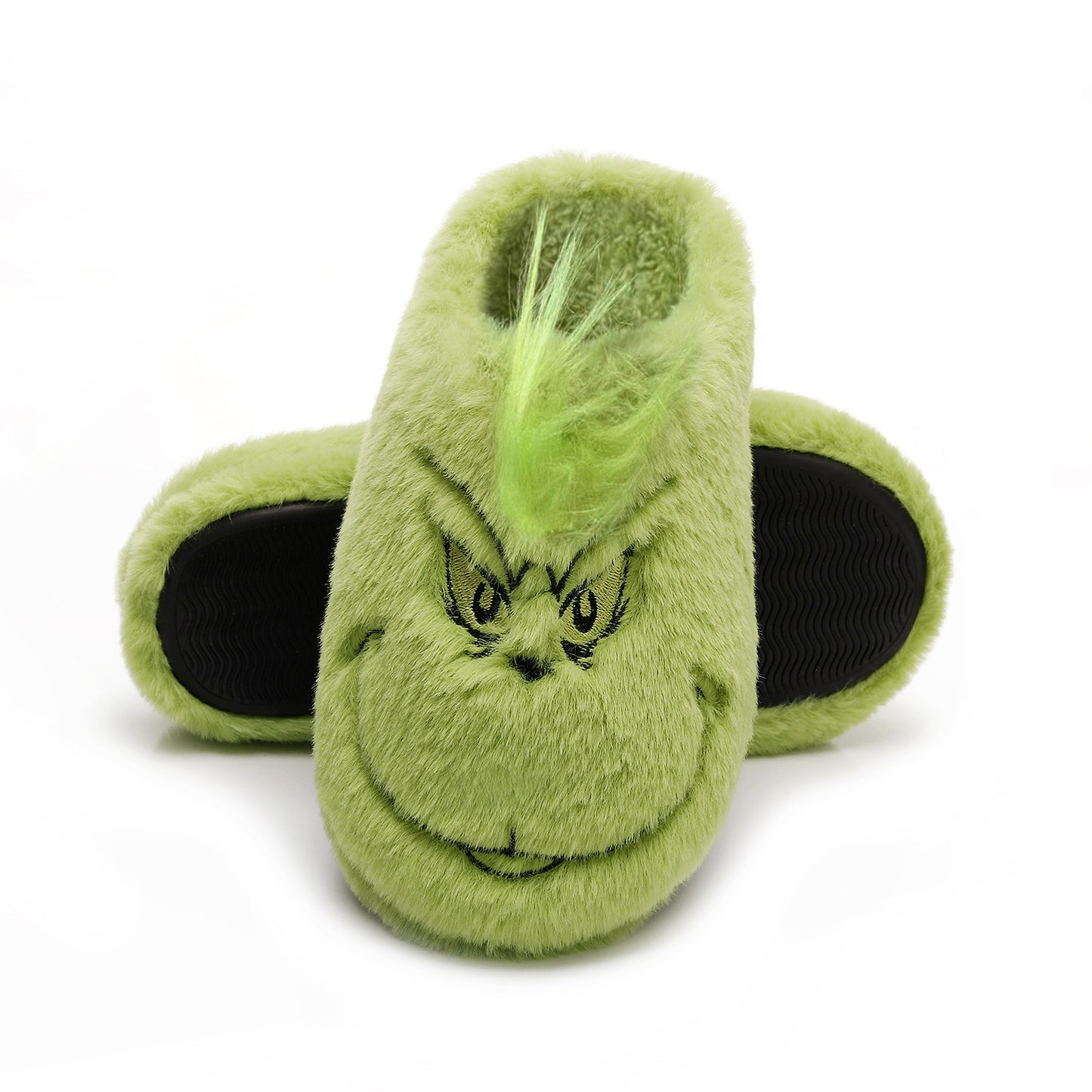 2025 Christmas Grinch Gingerbread Farm Chicken Plush Slippers Unisex Winter Cotton Home Slippers