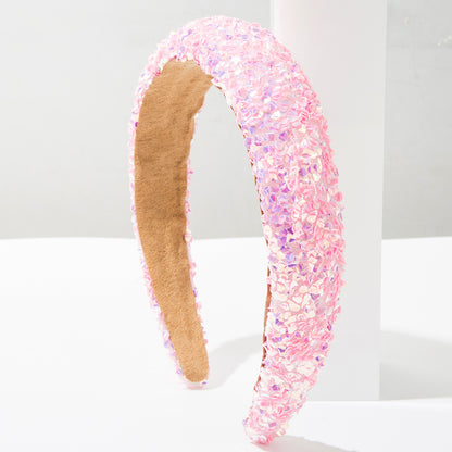 Sparkly Crystal Rhinestone Headband for Women & Girls – Glitter Embellished Wide Hair Band