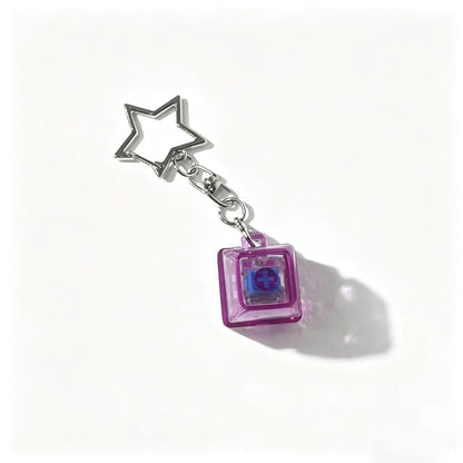 Star Keycap Keychain Charm Colorful Pop Key Charm Accessory Giftable Bag & Keychain