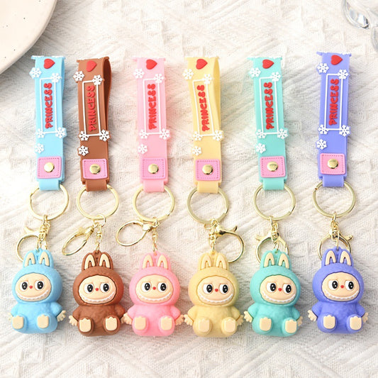 Cute Silicone Cartoon Keychain – Labubu Bag & Car Charm Gift