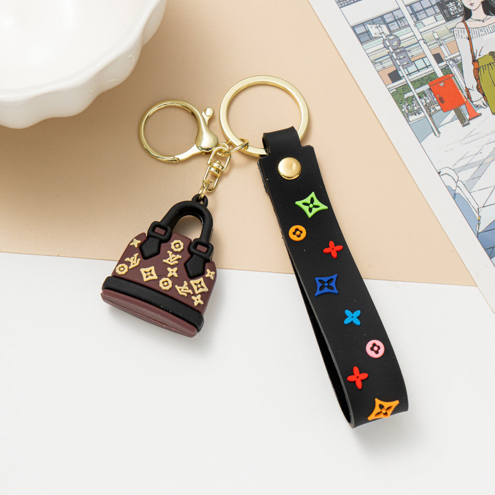 Mini Silicone Purse Keychain Cute Bag Shape Key Ring & Backpack Charm Accessory