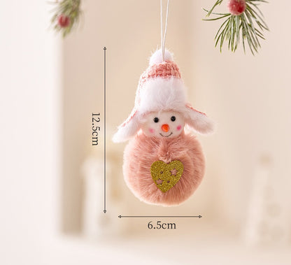 Cozy Pastel Christmas 2025 Plush Ornaments Handmade-Style Gnomes & Snowmen Socks for Holiday