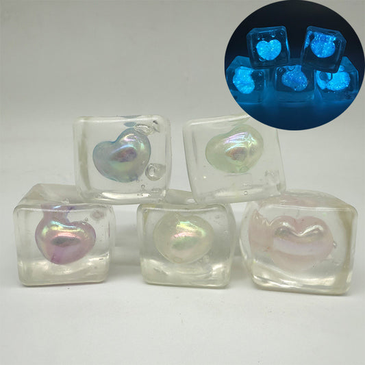Glow in the Dark Heart Squishy Stress Relief Toy