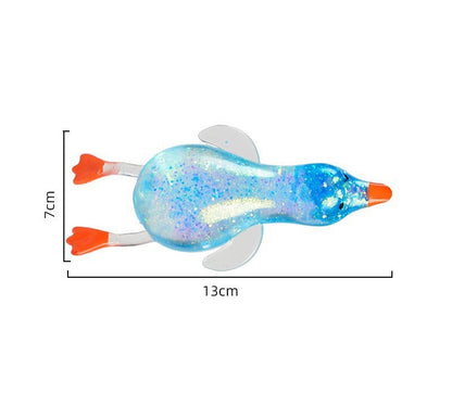 Cartoon Sequin Duck Squishy Toy Slow Rising Stress Relief Squeeze Toy