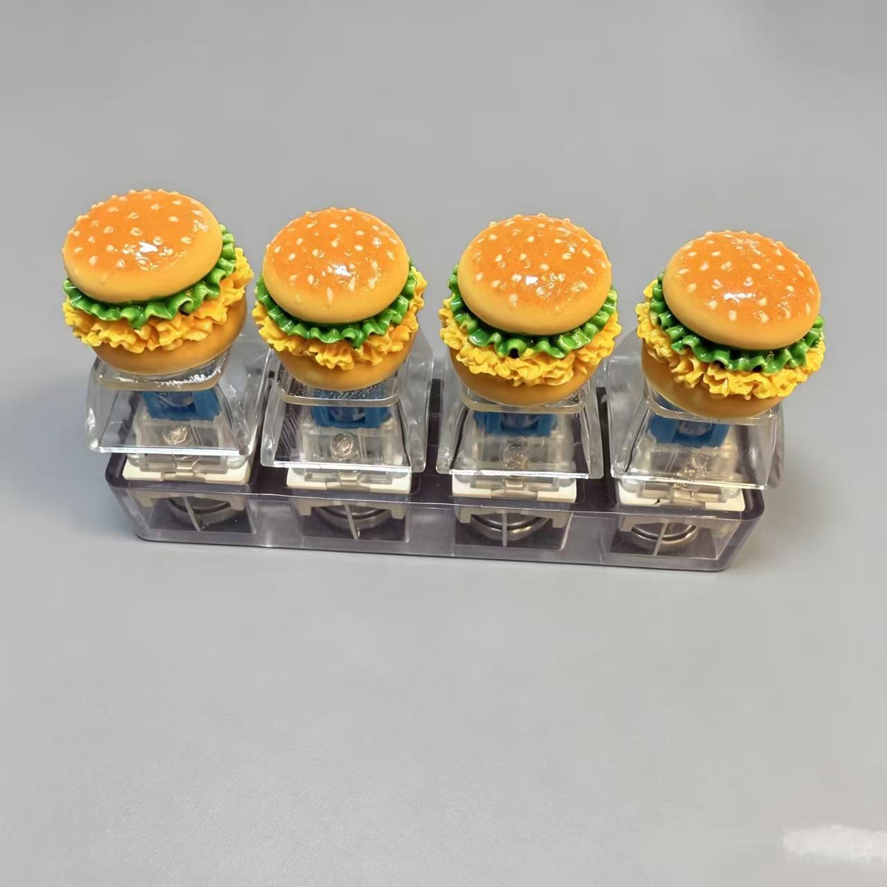 Mini Food Mechanical Key Fidget Toy – Handmade Resin Charms