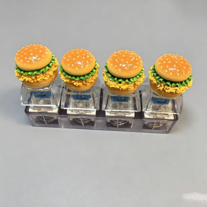 Mini Food Mechanical Key Fidget Toy – Handmade Resin Charms