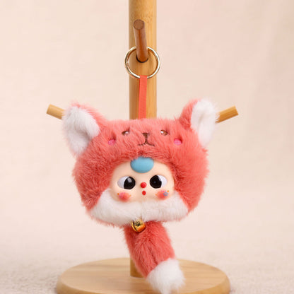 Cartoon Plush Key Chain Vinyl Plush Rabbit Bag Charm Collectible Doll