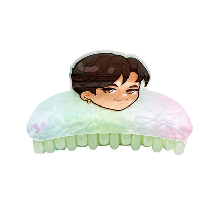 Kpop Demon Hunters Saga Boy Band Mermaid Color Hair Claw Anime Character Hair Accessory