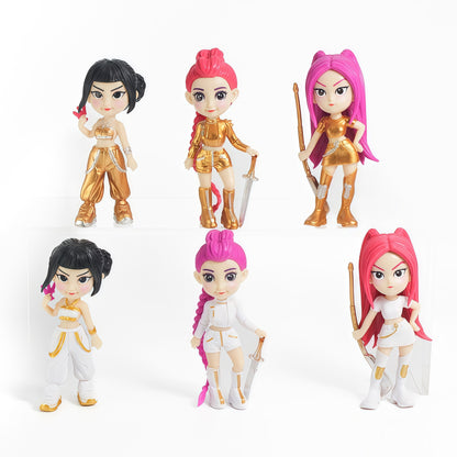 K-Pop Demon Hunters Figures Stage Costume 6 Styles Collectible Action Figure Mini Toy Ornaments