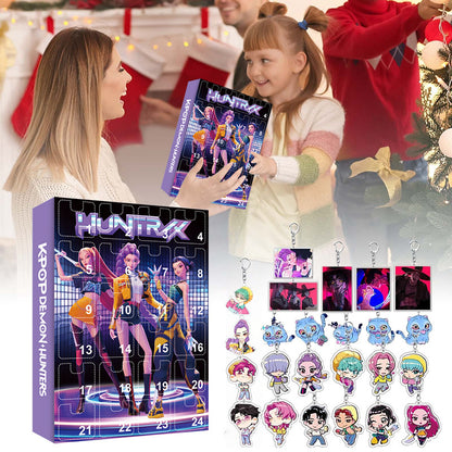K-POP Demon Hunters Keychain Advent Calendar Blind Box Acrylic Car Keychain Ornament