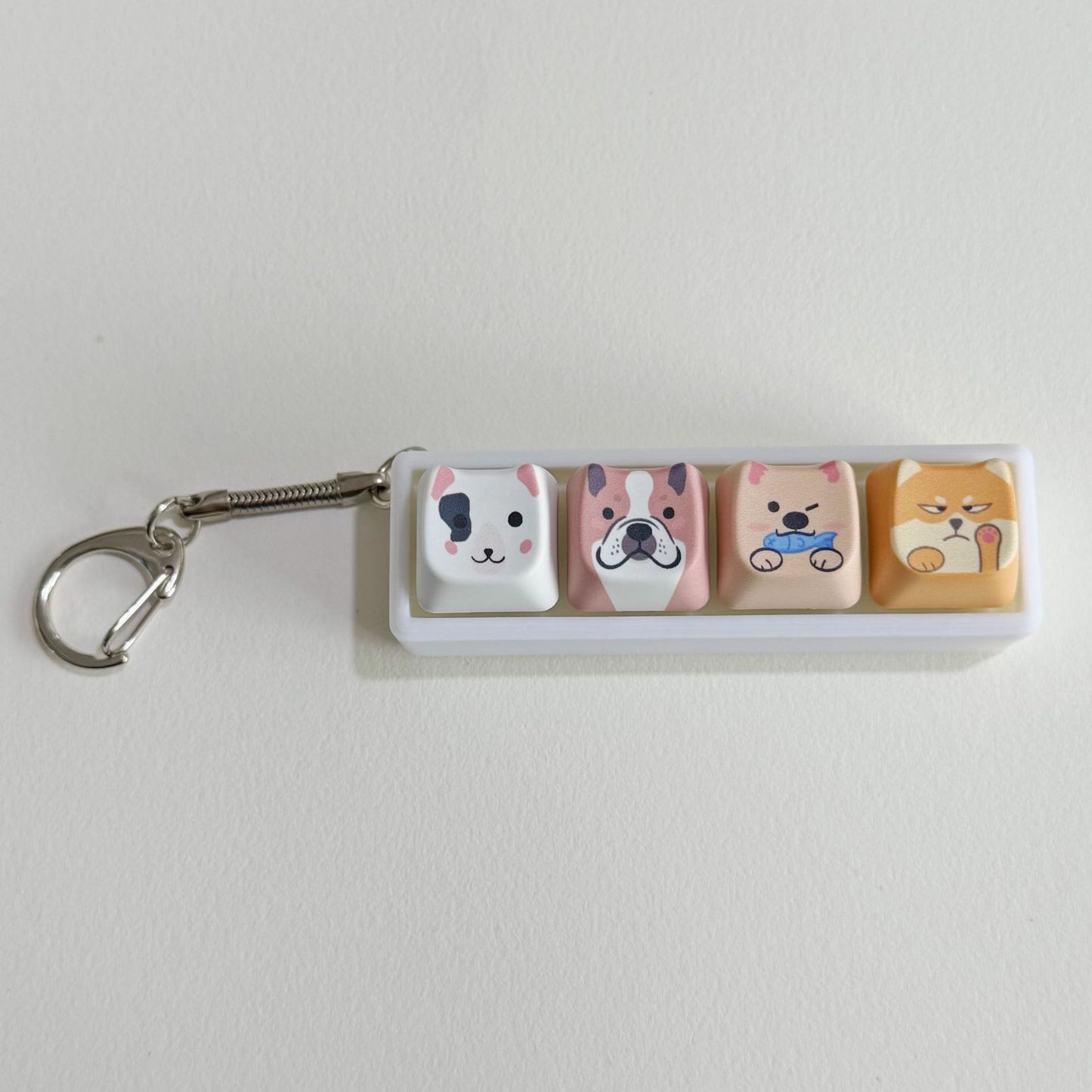 Dog-Themed Mechanical Keyboard Keycap Fidget Keychain Stress Relief Toy