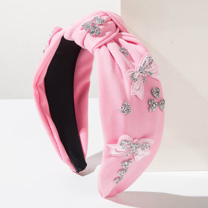 Valentine's Day Spring/Summer Rhinestone Love Heart Headband Creative Hair Accessory