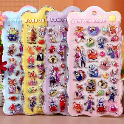K-Pop Demon Hunters 3D Puffy Kids Cartoon Panda Layered DIY Anime Movie Merchandise Stickers
