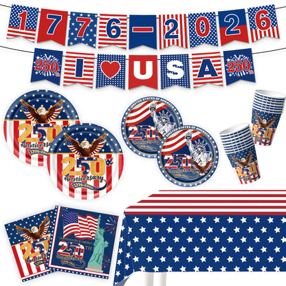 4th Of July Party Supplies Themed Tableware and Decorations