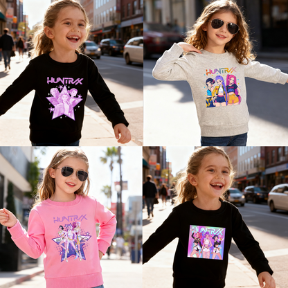 2026 Spring K-pop Demon Hunter Girls Cotton Fashion Sweatshirts