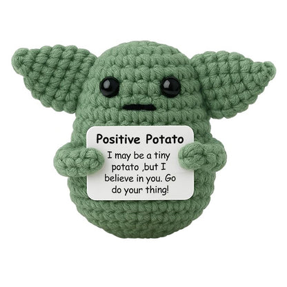 Cute Crochet Figurines with Message Cards – Desk Decor & Gifts