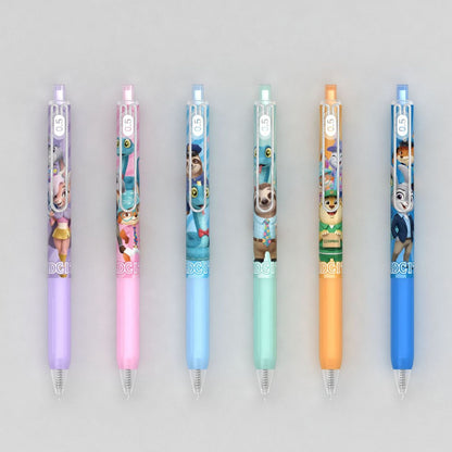 Zoo Cartoon Nick Judy Character Resin Clip Pens Click Gel Pens for Students & Office Use