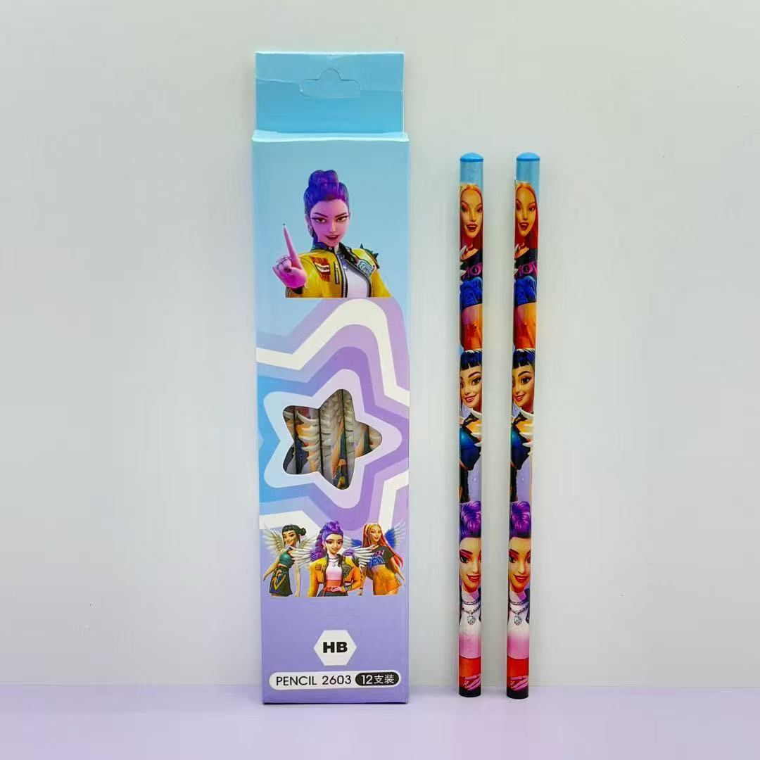 K-Pop Demon Hunter 2B Pencil Set Boxed 12-Pack Creative Merch Stationery