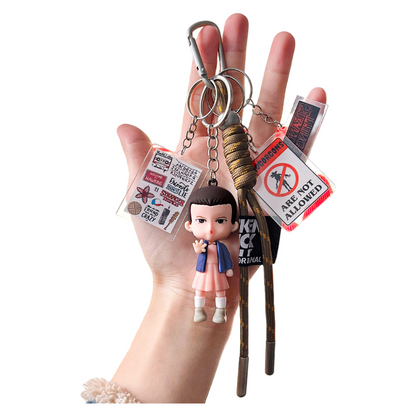 Stranger Things–Inspired Bag Charm Key Chain