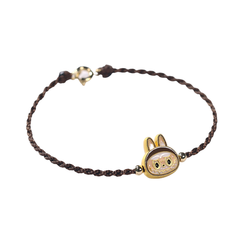 Labubu Cartoon Braided Rope Bracelet – Handmade Cute Wristband Jewelry