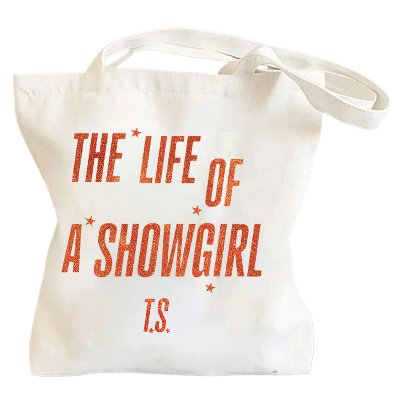 Taylor Swift “The Life of a Showgirl” Canvas Tote Bag – New Album Merch Shoulder Bag