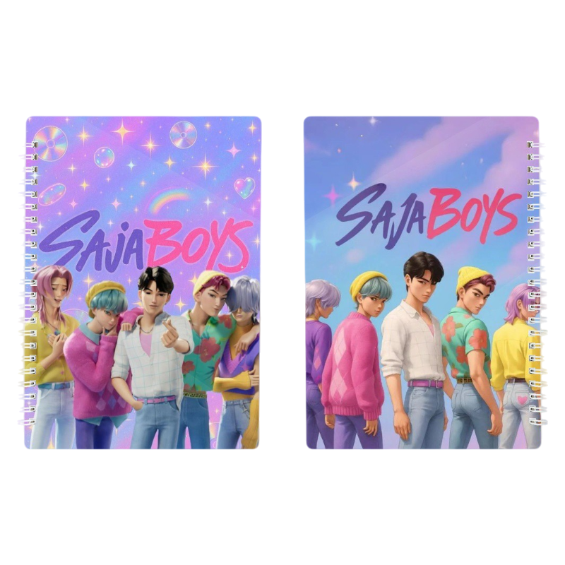 HUNTRX Demon Hunters Saga Boy Band Printed A5 Spiral Notebook Student School & Office Supplies