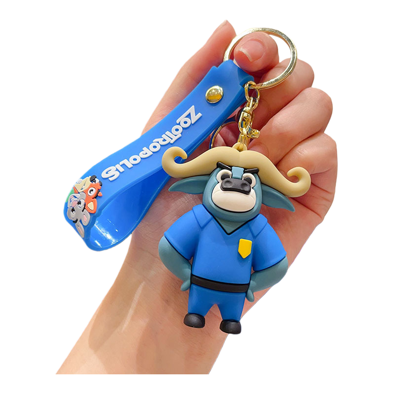 Cute Zootopia Silicone Keychain – Adorable Cartoon Bag Charm & Keyring