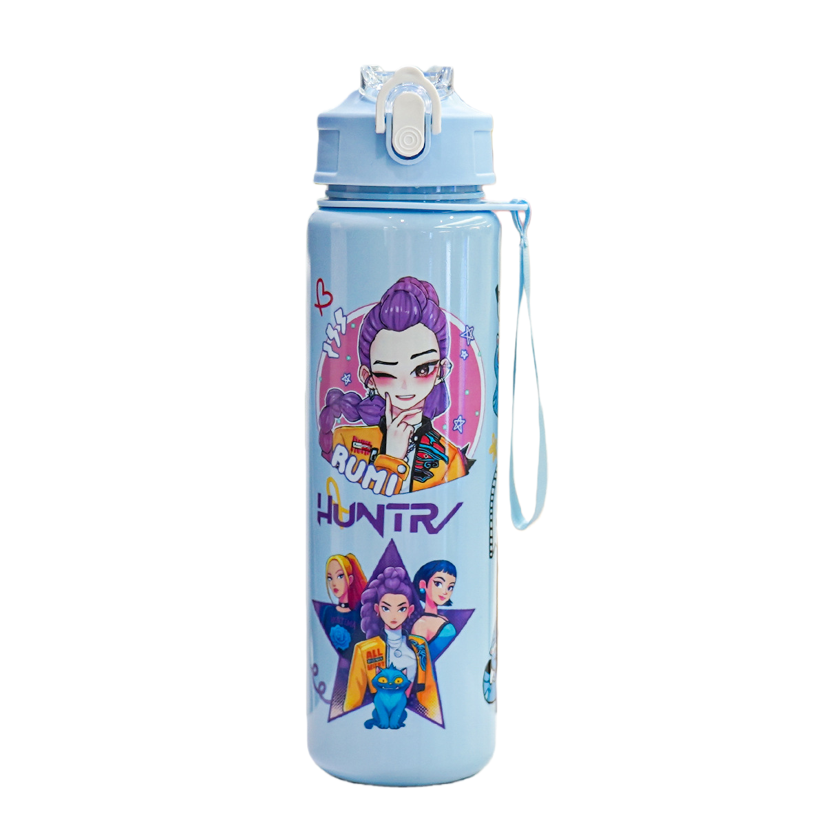 K-POP Demon Hunter Children’s Straw Water Cup Portable Plastic Drinking Bottle 24Oz
