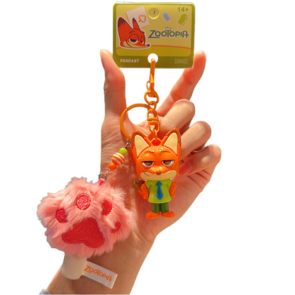 Zootopia Judy Hopps & Nick Wilde Plush Keychain Cute Bag Charm & Phone Accessory