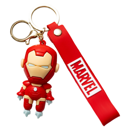 Hero-Themed Silicone Keychain for Kids – Cute Cartoon Key Ring Accessory