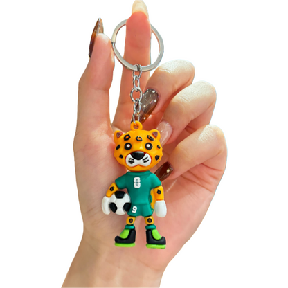 2026 World Cup Mascot Keychain Mexico USA Canada Soccer Fan Souvenir Pendant Memorabilia Bag Charm