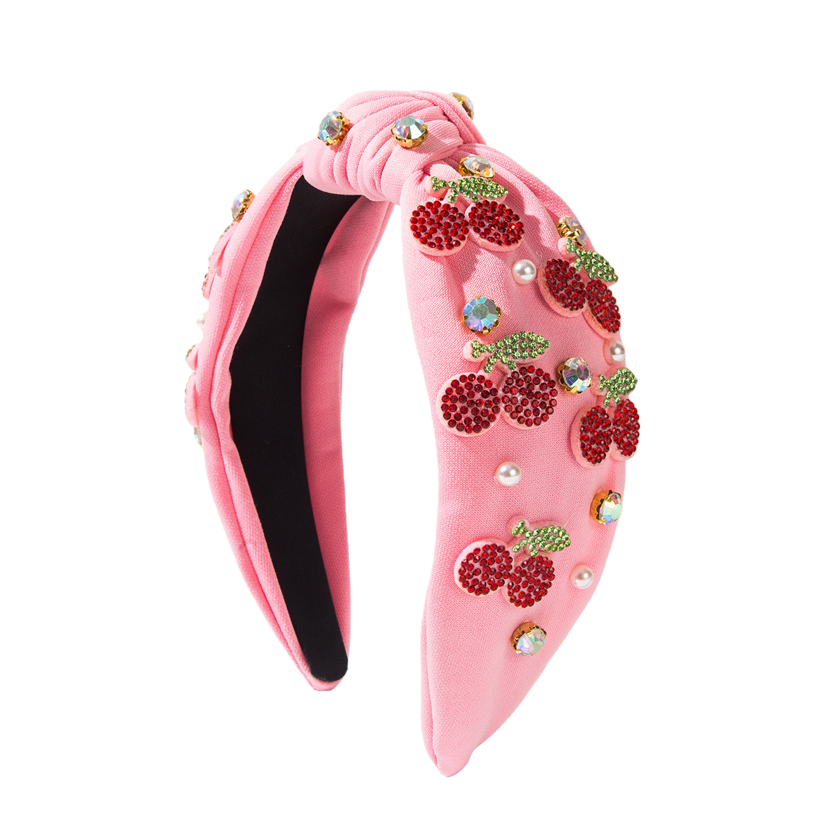 Girls Spring/Summer Rhinestone Cherry Heart Strawberry Headband Creative Hair Accessory