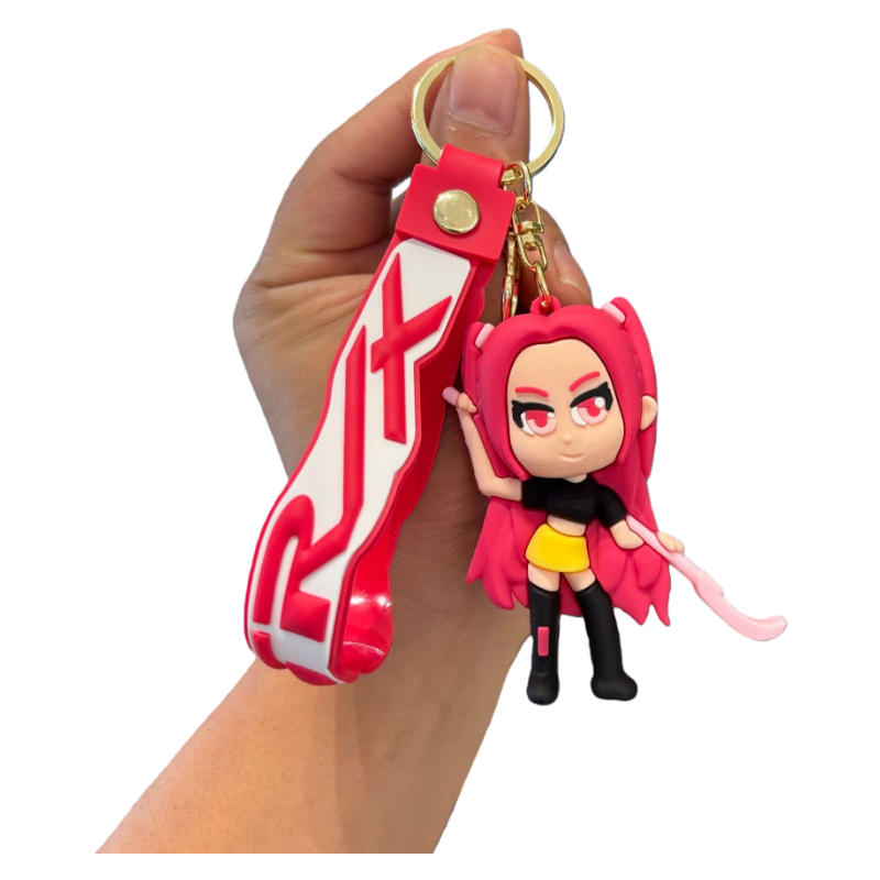 K-Pop Demon Hunters Saja Boys Silicone Keychain Backpack Charm Trendy Merchandise