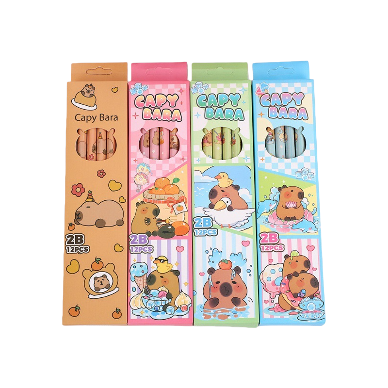 World Cup Cartoon Character 2B Pencil Set Boxed 12-Pack Creative Merch Stationery