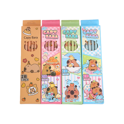 World Cup Cartoon Character 2B Pencil Set Boxed 12-Pack Creative Merch Stationery