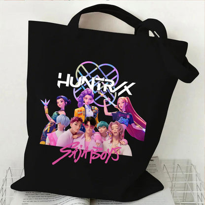 HUNTRIX Demon Hunter Printed Canvas Tote Bag Shoulder Portable