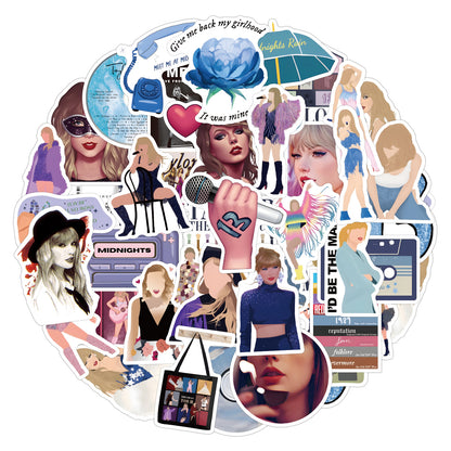 Taylor Swift Sticker Pack The Life of a Showgirl Album Graffiti Stickers Concert & Album Collection Laptop/Luggage Decals